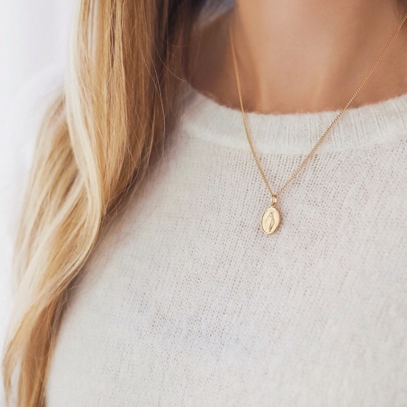 Petite Virgin Mary Necklace | 18K Gold Filled - Picture 2 of 8